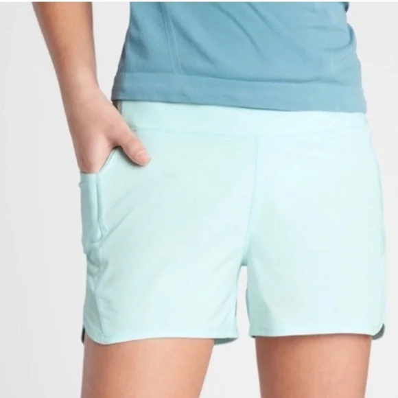 Athleta Girl Solid Record Breaker Short Oasis Blue Sz XXL/16 - Picture 1 of 16